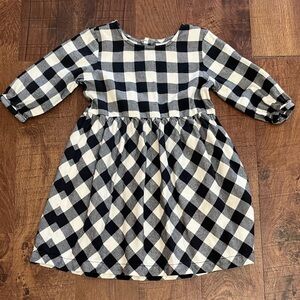 Hanna Andersson girls buffalo check cotton dress Sz 120/6-7